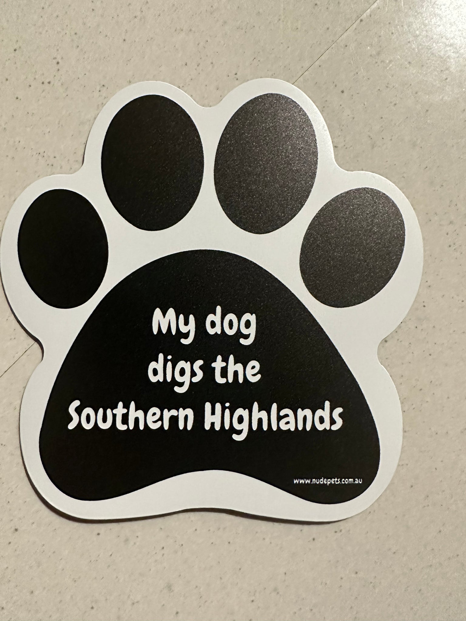 My dog digs the southern highlands - Car Magnet