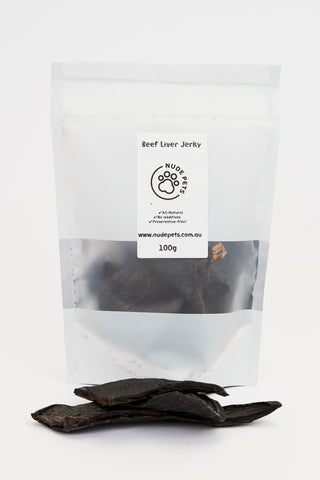 Nude Pets beef Liver Jerky 100g